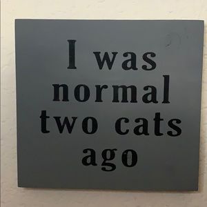 I Was Normal Two Cats Ago Sign